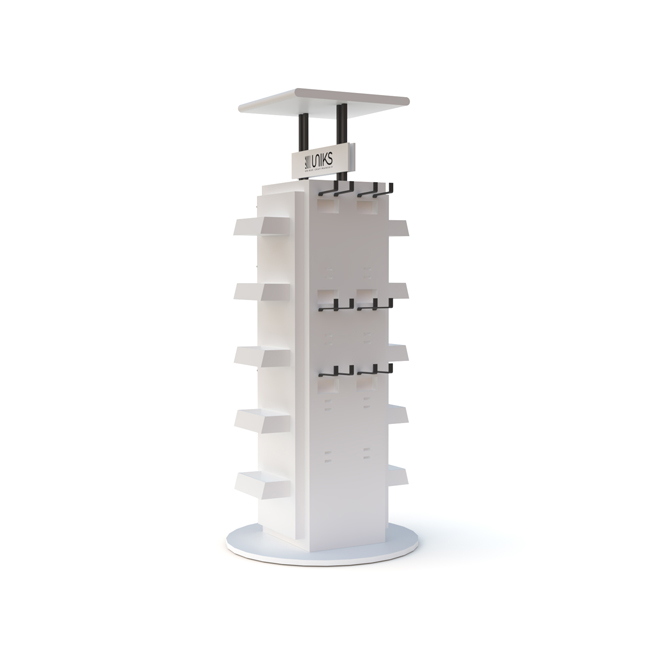 Rotating tile rack