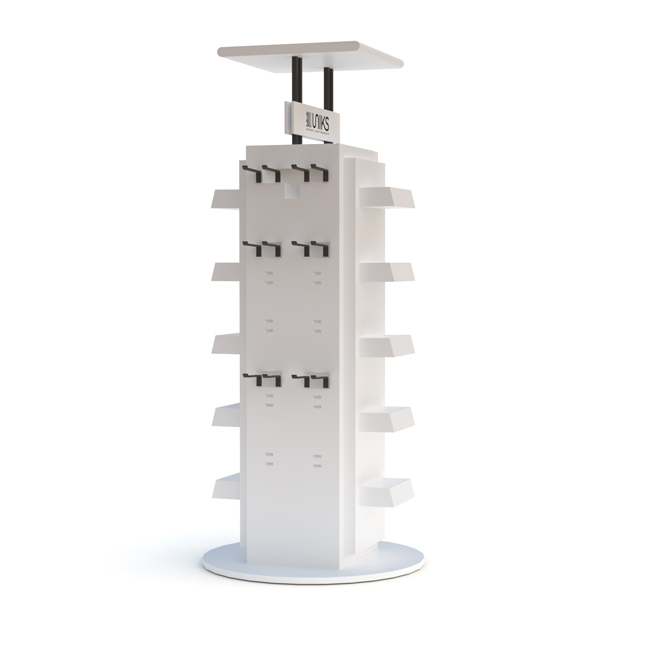 Rotating tile rack